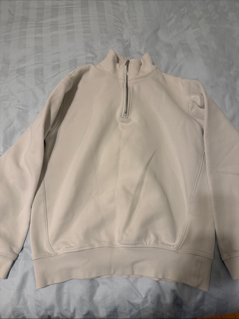 Zara Cream Half-Zip Turtleneck Pullover M